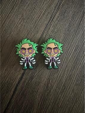 2 Beatle Juice focal bead charms